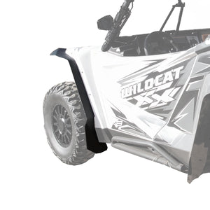 Arctic Cat Wildcat XX equipped with MudBusters fender flares, providing enhanced mud protection and style.
