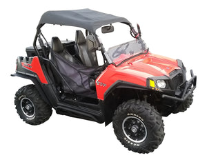 Polaris RZR 570 Fender Flares shown installed on front and rear passenger side.