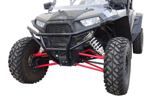 Polaris RZR XP 1000 and XP Turbo Max Coverage front fender flare installed on drivers side. 