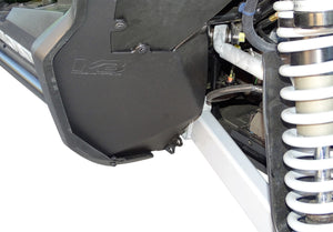 Close up of MudBusters Rear Mud Gaurd installed on Honda Talon