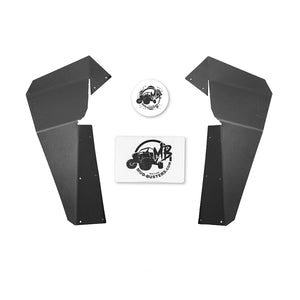 Polaris RZR S 900, RZR 900 XC , RZR 4 900, and RZR S 1000 Fender Flares Rear Kit with 2 fender flares, hardware kit and sticker