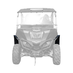 front view of yamaha x2 mudlite coverage fender flares