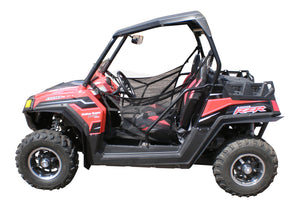 Polaris RZR 800 Fender Flares 50" wide models for years 2009-2014, shown installed on front and rear drivers side