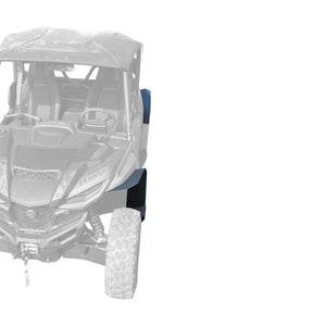 Yamaha Wolverine RMAX2 1000 Super Max Coverage Mudbusters  installed front and rear looking at drivers side.