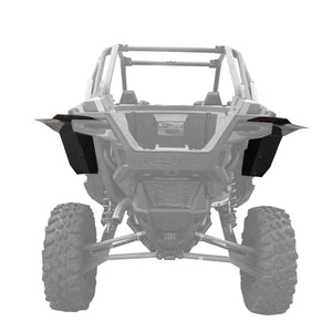 View of the back of the Polaris 2020 Pro XP, visible are the fender extensions for Super ATV Fenders with mud lite coverage.