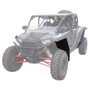 Polaris RZR XP 1000 and XP Turbo Max Coverage front fender flare installed on drivers side.