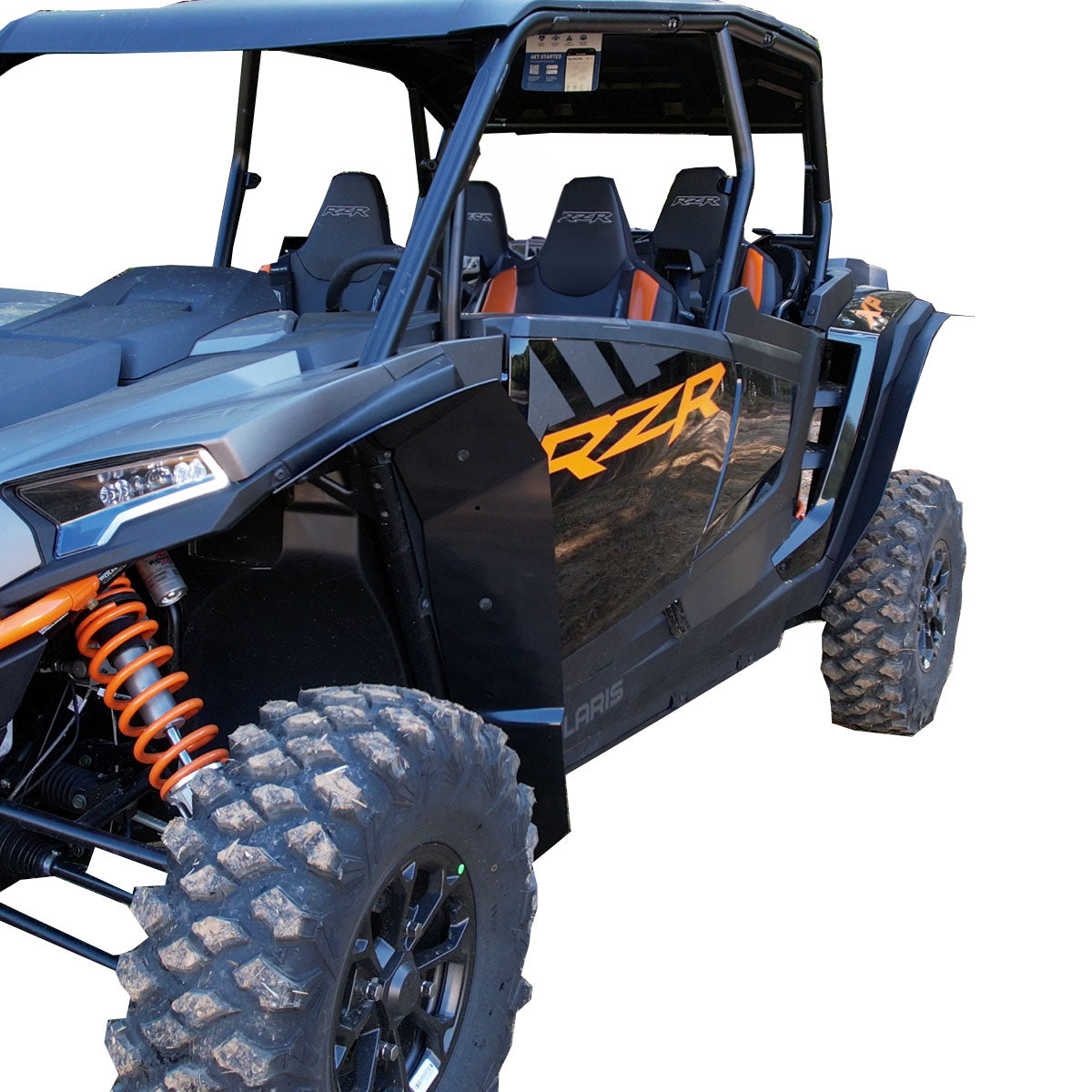 thumbnail image 2 of 4-Pack Mud Flaps Fender Flares For Polaris RZR XP 1000 & XP 4 1000 (2014-2022) – Black PP+TPE Front & Rear 2 of 4