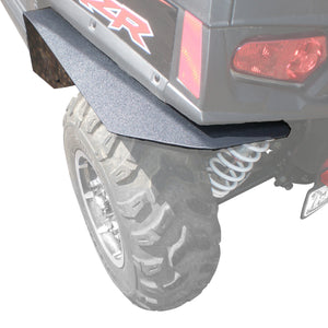 Polaris RZR 800 Fender Flares 50" wide models for years 2009-2014,  shown installed driver side rear