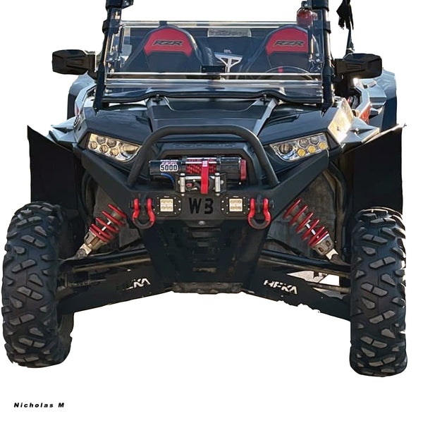 MudBusters Max Fender Flares For Polaris RZR XP1000 Turbo (2019-2023) 64" Width - Black