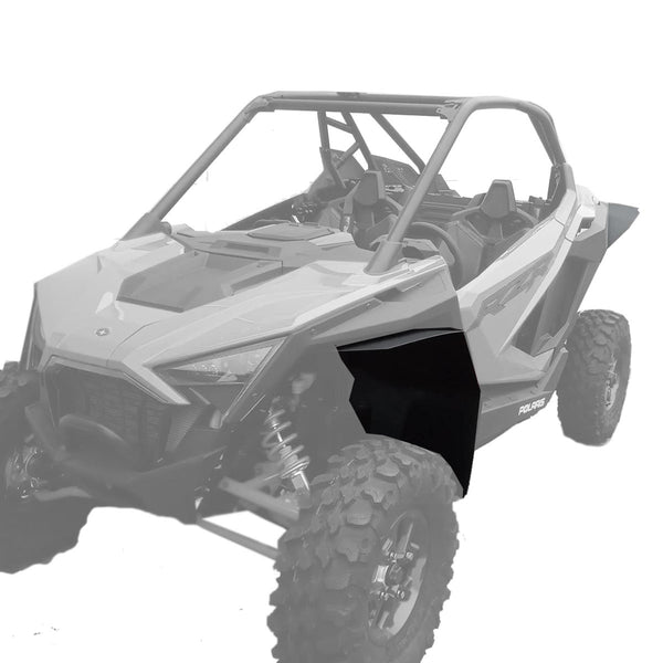 MudBusters  Rear Fender Flare -Mudlite - installed on Polaris RZR Pro XP 2 and 4 Seater driver side front