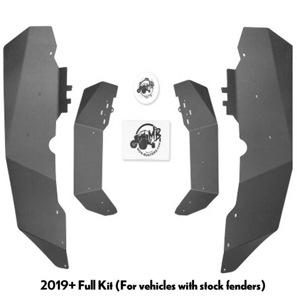 Polaris RZR XP 1000 and XP Turbo MAX Coverage Fender Flares Full kit for 2019 and older vehicles with stock fenders