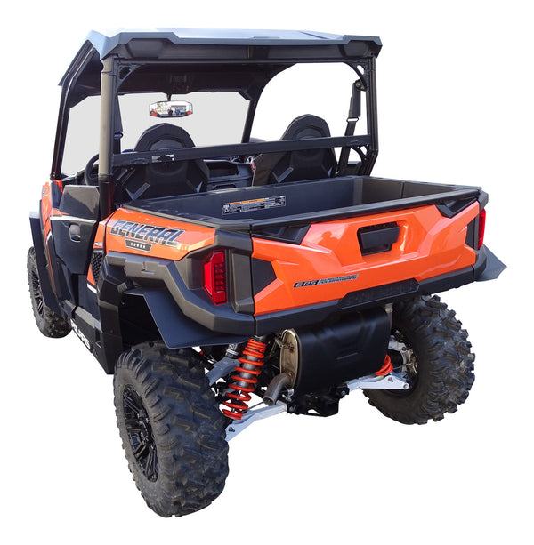 Polaris General 1000 Fender Flares (2016 - 2021), Installed, view of rear driver side coverage