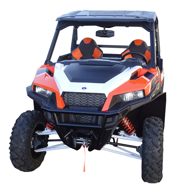 Polaris General 1000 Fender Flares (2016 - 2021), Installed, view of front with flares installed