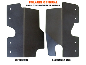 Polaris General Radiator protection panel, driver and passenger side looking from the top down.