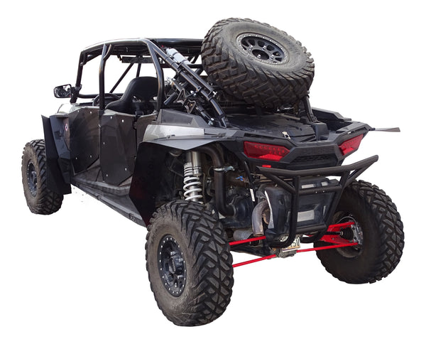 Polaris RZR XP 1000 and XP Turbo Max Coverage front and rear fender flares installed on drivers side. 