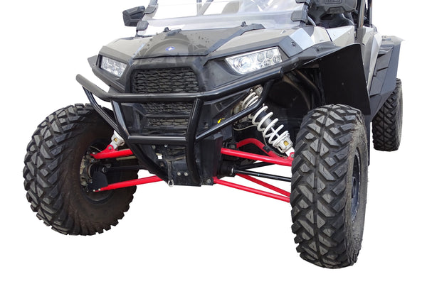 Polaris RZR XP 1000 and XP Turbo Max Coverage front fender flare installed on drivers side. 