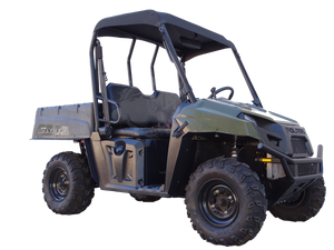 Polaris Ranger 500/570 Midsize Fender Flares for 2010-2014 models. Front and rear passenger fender flares installed showing coverage