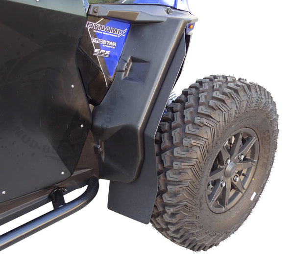 Polaris RZR XP Race-Lite Narrow  minus inch  Fender Extensions for SuperATV Fenders shown installed on front