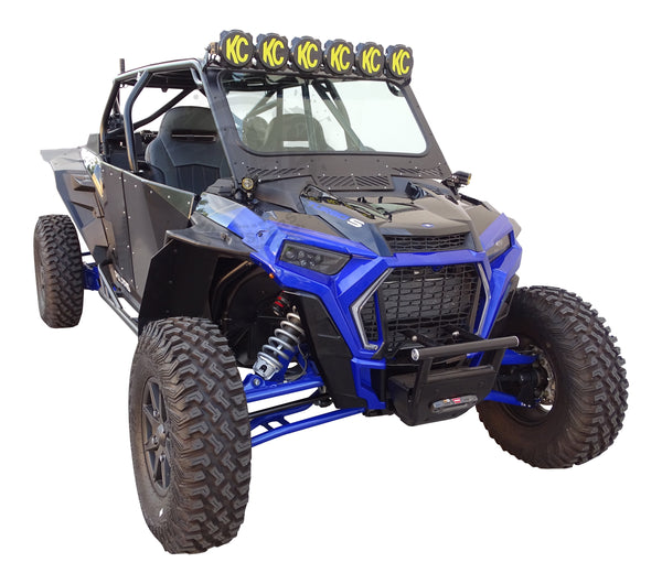 Polaris RZR XP Race-Lite Narrow  minus inch  Fender Extensions for SuperATV Fenders shown installed