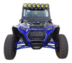 Polaris RZR XP Race-Lite Narrow  minus inch  Fender Extensions for SuperATV Fenders shown installed on fronts