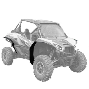 Front Side view of KRX fender extensions Mudlite coverage