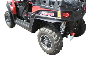 Polaris RZR 800 Fender Flares 50" wide models for years 2009-2014,  shown installed on front and rear drivers side 