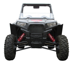 Polaris RZR S 900, RZR 900 XC , RZR 4 900, and RZR S 1000 Fender Flares installed and viewed from the front