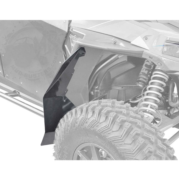 Polaris RZR XP Extra Wide Race-Lite Fender Extensions for SuperATV Fenders For XP 1000, XP Turbo or Turbo S.  Coverage and installation of front 