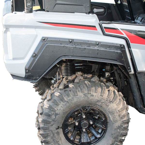 side view of rear x4 ultra max coverage fender flares