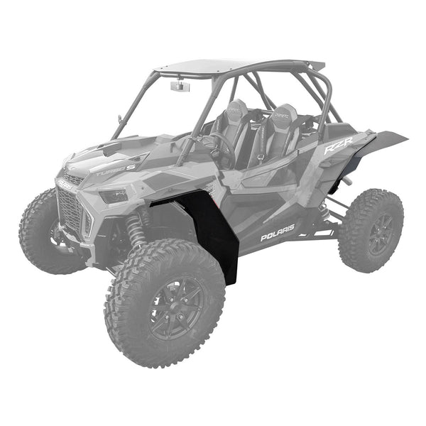 Polaris RZR XP Turbo-S Mud-Lite Fender Flares shown installed on front and rear drivers side