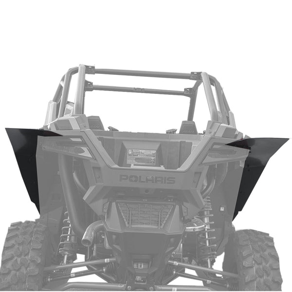 Polaris RZR Pro XP Fender Flares Max Coverage with additional 1 inch fits  2 and 4 Seaters, image shows installed on rears