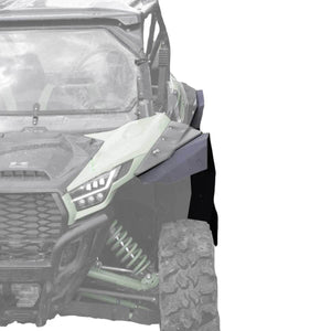 Front view of Max Coverage of Kawasaki KRX fender flare extensions
