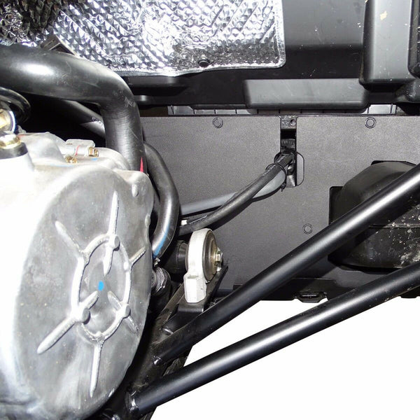 Polaris General 1000, battery protection panel, shown installed