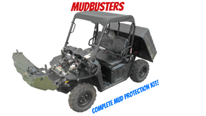 Polaris Ranger 500/570 Midsize Fender Flares for 2010-2014 models. Fender flare installed showing coverage.